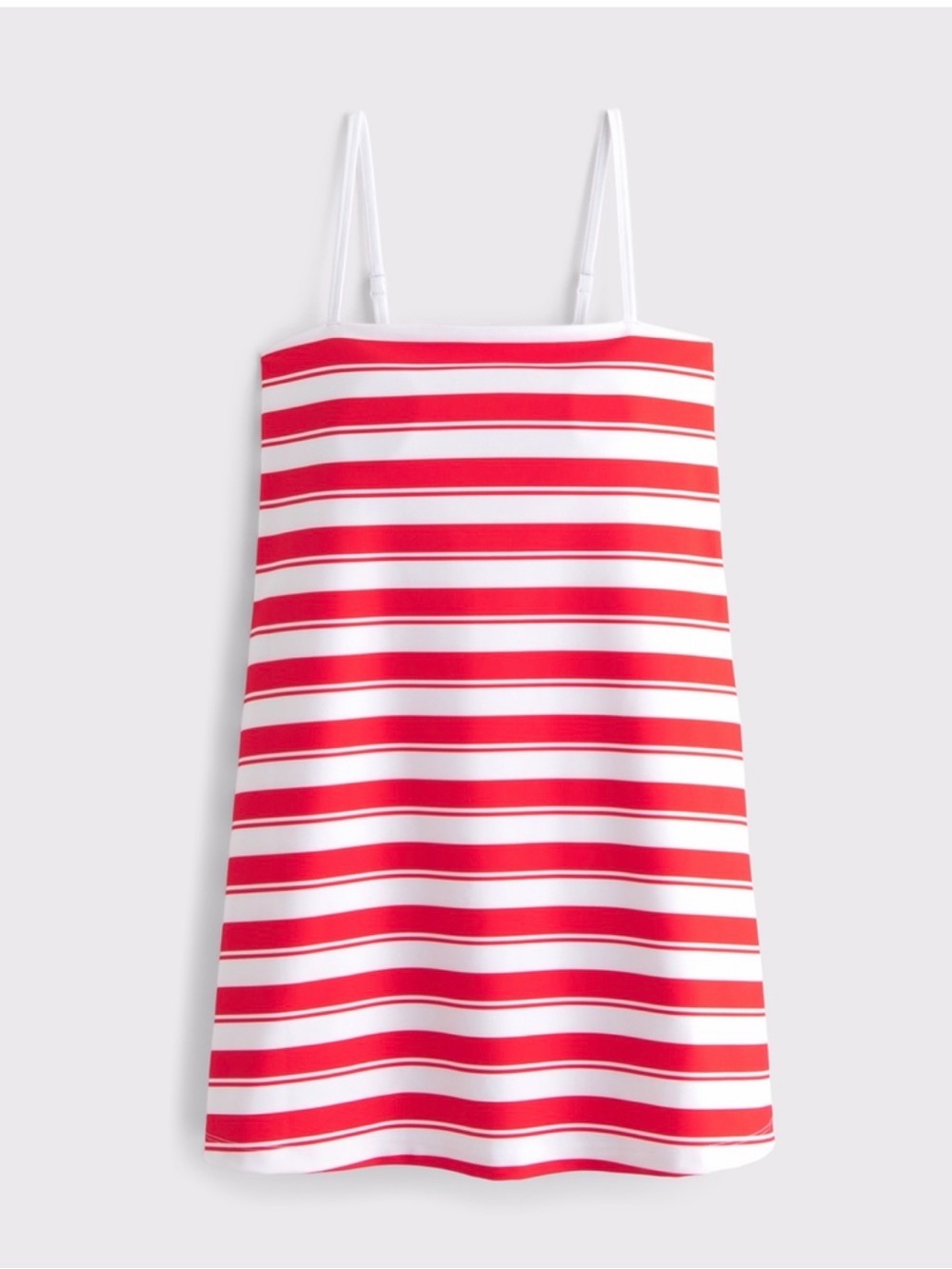 Abercrombie Red and White Striped Spaghetti Strap Dress